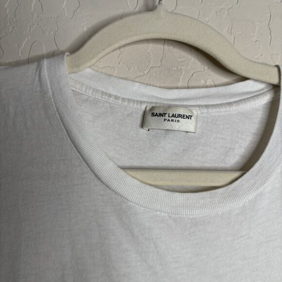Saint Laurent Paris Signature Logo T-Shirt - Picture 2 of 10